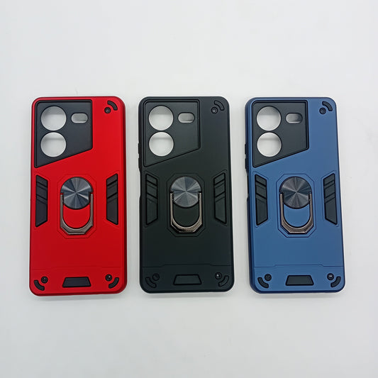 Tecno POVA 5 Hard PC Case | Shockproof Slim Cover with Ring Holder