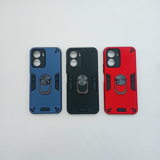 Vivo Y16 Hard PC Case: Shockproof Slim Cover with Ring Holder