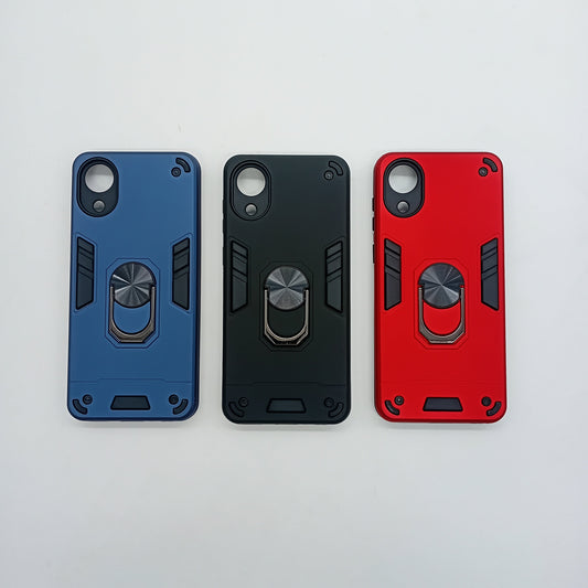 Samsung A03 Core Hard PC Case with Ring Holder - Shockproof Slim Cover