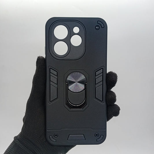 Tecno Spark 30 Hard PC Case w/ Ring Holder, Shockproof Slim Cover