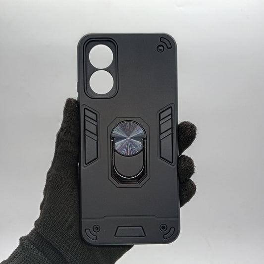 OPPO A17 Shockproof Hard PC Case with Ring Holder Slim Cover