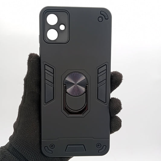 Samsung A05 Hard PC Case with Ring Holder - Shockproof Slim Cover