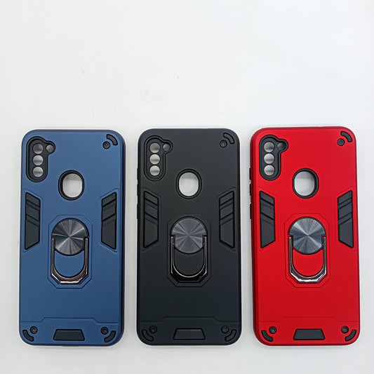 Samsung A11 M11 Shockproof Slim Hard PC Case with Ring Holder