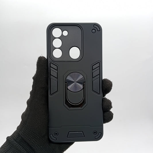 Tecno Spark 8C Hard PC Case with Ring Holder, Shockproof Slim Cover