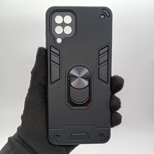 Samsung A12 Hard PC Case with Ring Holder, Shockproof Slim Cover