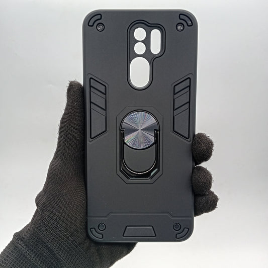 Redmi 9 Hard PC Shockproof Case with Ring Holder Slim Cover
