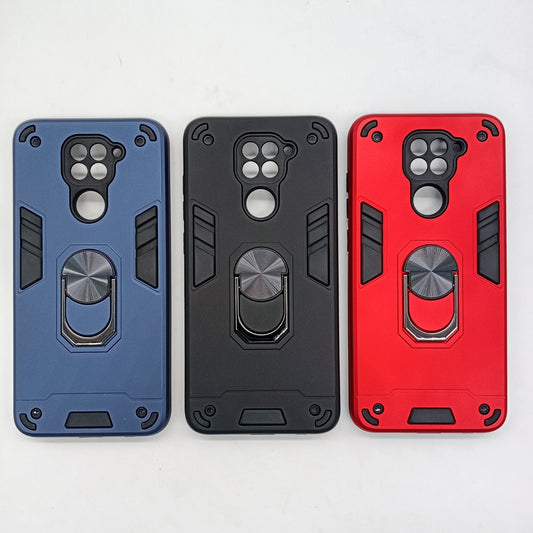 Redmi Note 9 Hard PC Shockproof Case with Ring Holder Slim Cover