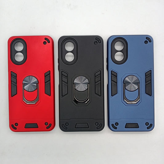 OPPO A38 Shockproof Hard PC Case with Ring Holder Kickstand