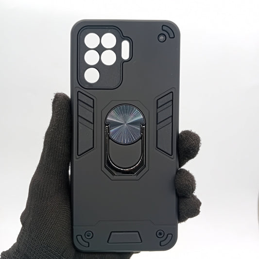 OPPO F19 Pro Hard PC Shockproof Slim Case with Ring Holder