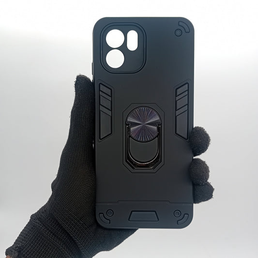 Redmi A1 Hard PC Case with Ring Holder, Shockproof Slim Back Cover