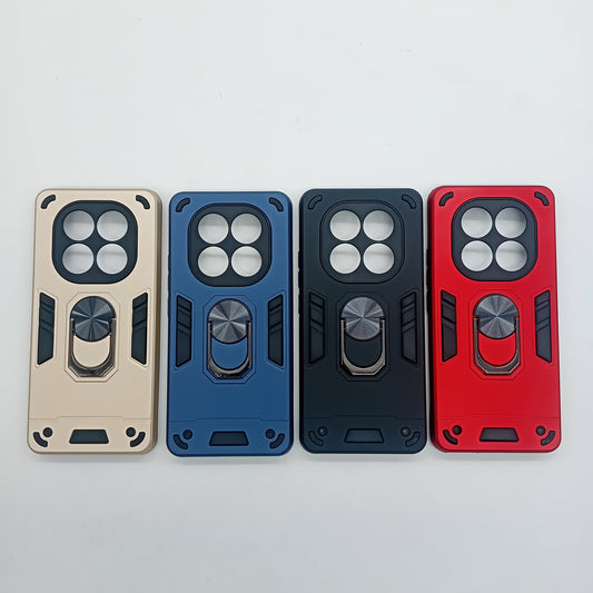Redmi Note 14 Pro Hard PC Shockproof Case with Ring Holder, Slim Cover