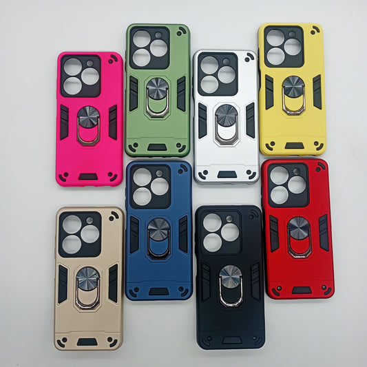 Infinix Smart 8 Hard PC Shockproof Case with Ring Holder Slim Cover
