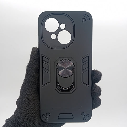 Tecno SPARK GO 2025 Hard PC Case with Ring Holder, Shockproof Slim Cover