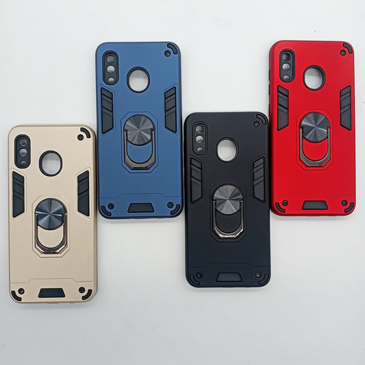 Samsung A20 Hard PC Shockproof Case with Ring Holder, Slim Cover