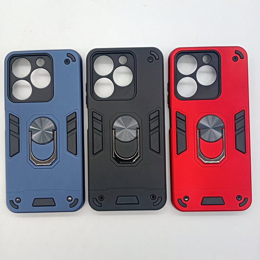 itel A50 Hard PC Case w/ Ring Holder, Shockproof Slim Back Cover