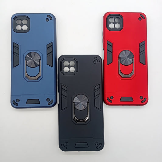 Samsung A22 5G Hard PC Case with Ring Holder | Shockproof Slim Cover