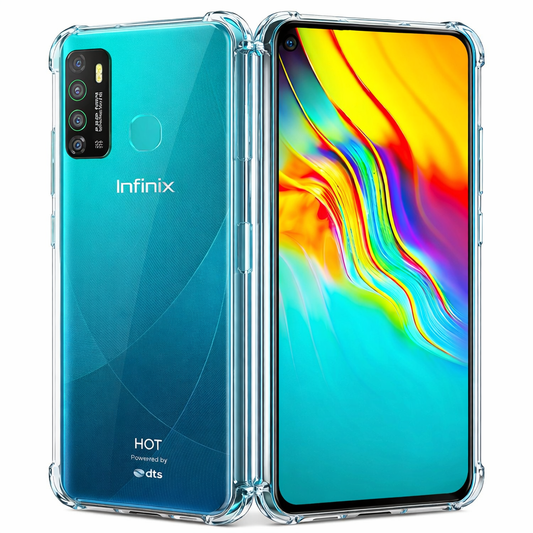 infinix Hot 9 Play Clear Anti-Shock Case Bumper Corner Cover