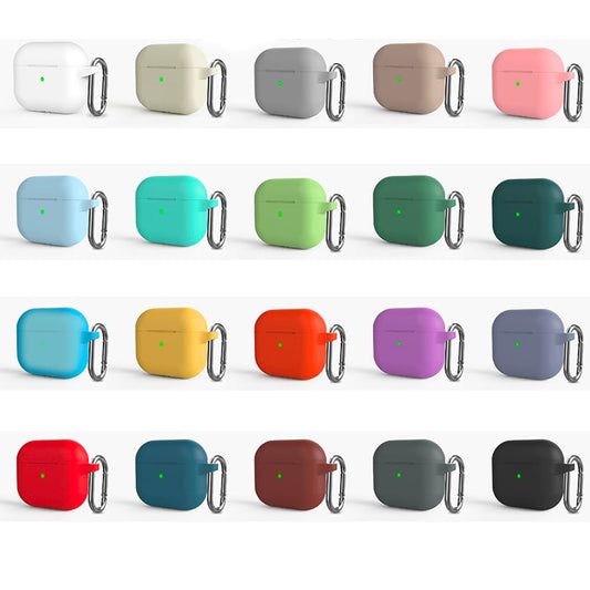 Soft Silicone case with Clip Metal Hanger for apple airpod Pro