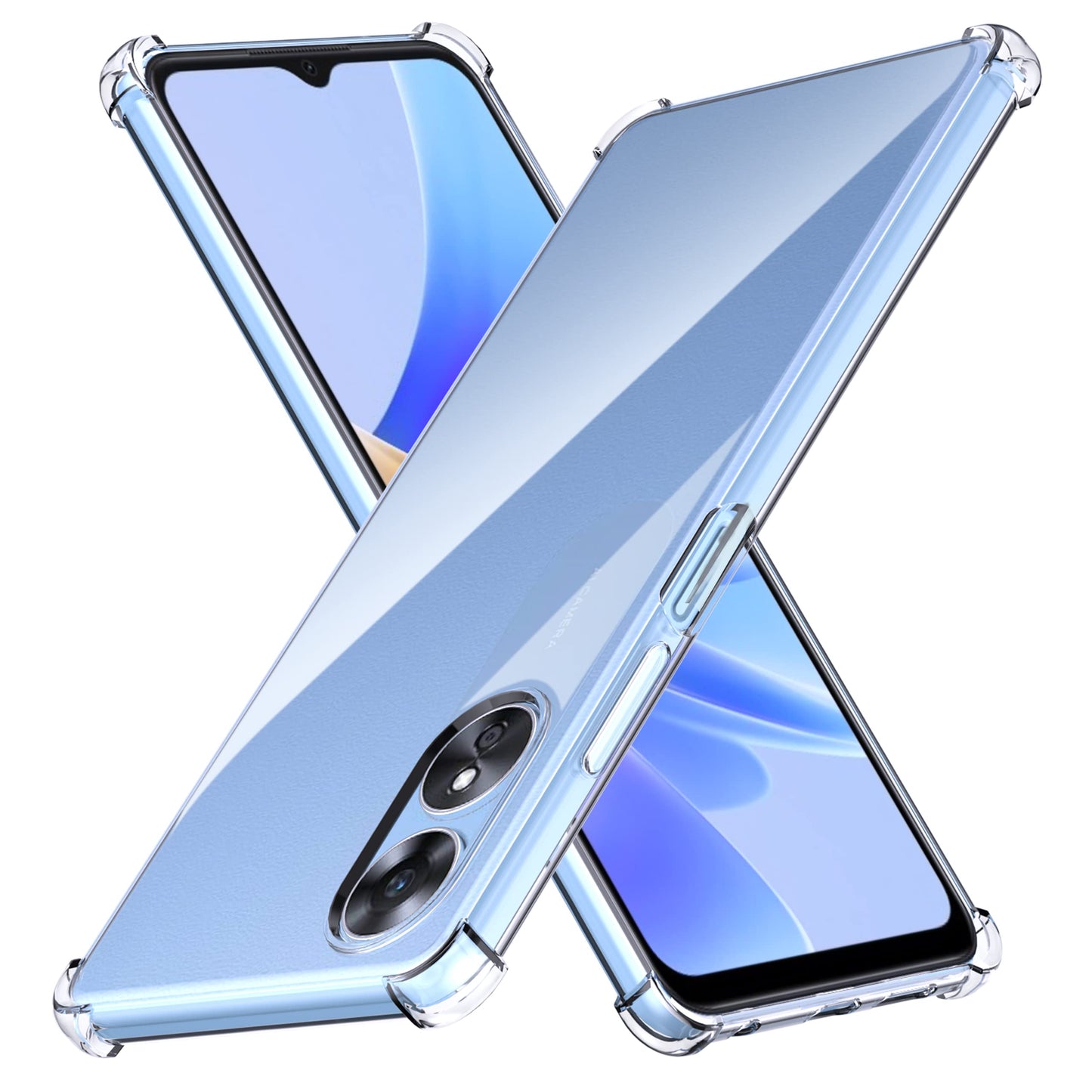 AntiShock Clear Back Cover Soft Silicone TPU Bumper case for OPPO A17