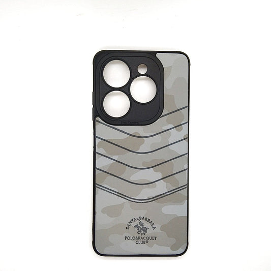 TECNO POP 8 POLO clothe texture case velvet Back Cover Grey