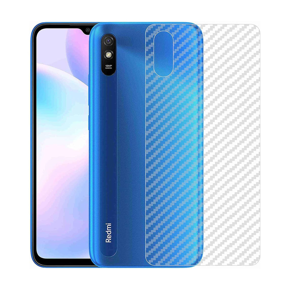 Redmi 9A carbon Back Clear Skin Sticker