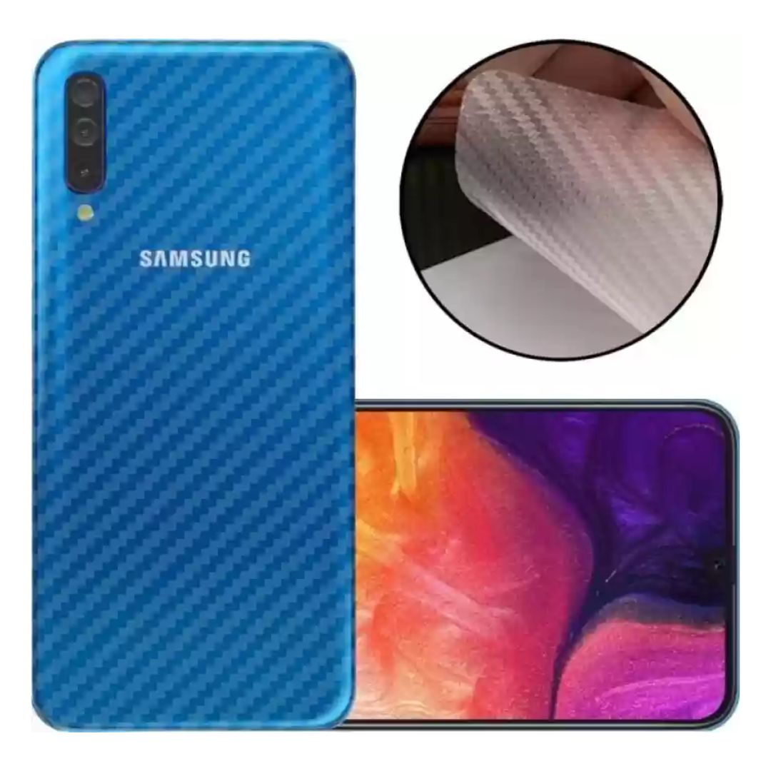 Samsung A50s carbon Back Clear Skin Sticker
