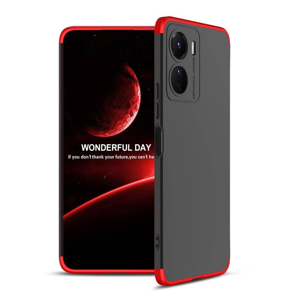 LEEKA Vivo Y16 Full 3in1 Cover 360º Shockproof Armour Hard Matte PC Case