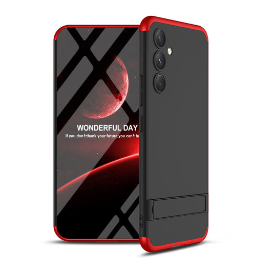 LEEKA Samsung S23 FE Full 3in1 Cover 360º Shockproof Armor Hard Matte PC Case with Stand