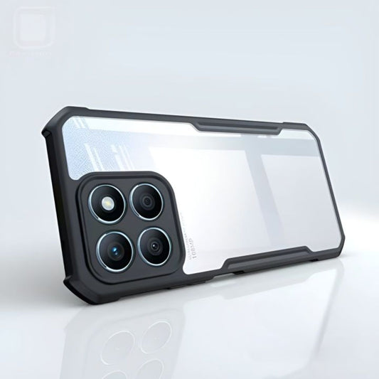 iPaky Honor X8b Shockproof Matte Black Border Camera lens Protection back cover Case