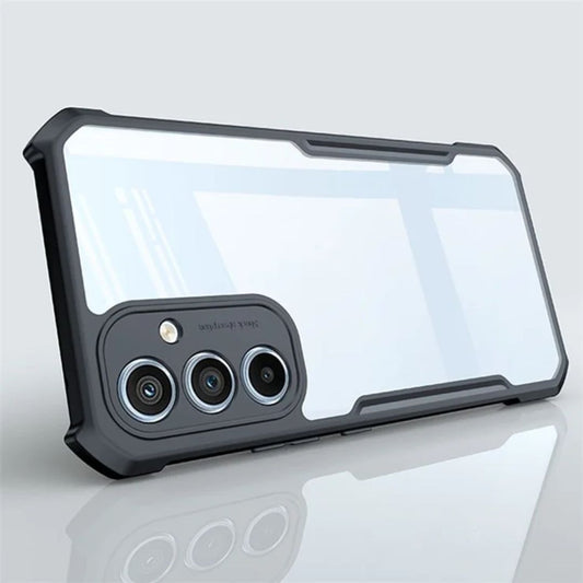 iPaky Samsung A54 Shockproof Matte Black Border Camera lens Protection back cover Case