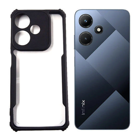infinix Hot 30i case Matte Black Back Cover Soft Silicone TPU Bumper case
