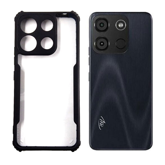 itel A60 case Matte Black Back Cover Soft Silicone TPU Bumper case