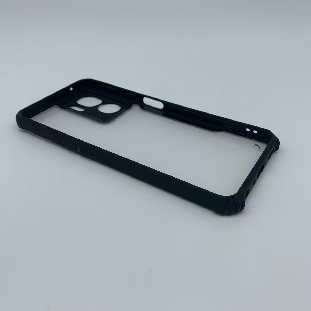 iPaky OPPO A57 2022 Shockproof Matte Black Border Camera lens Protection back cover Case