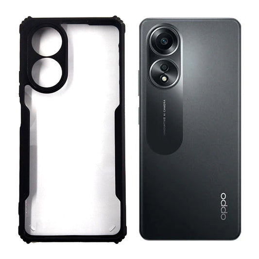 OPPO A58 case Matte Black Back Cover Soft Silicone TPU Bumper case