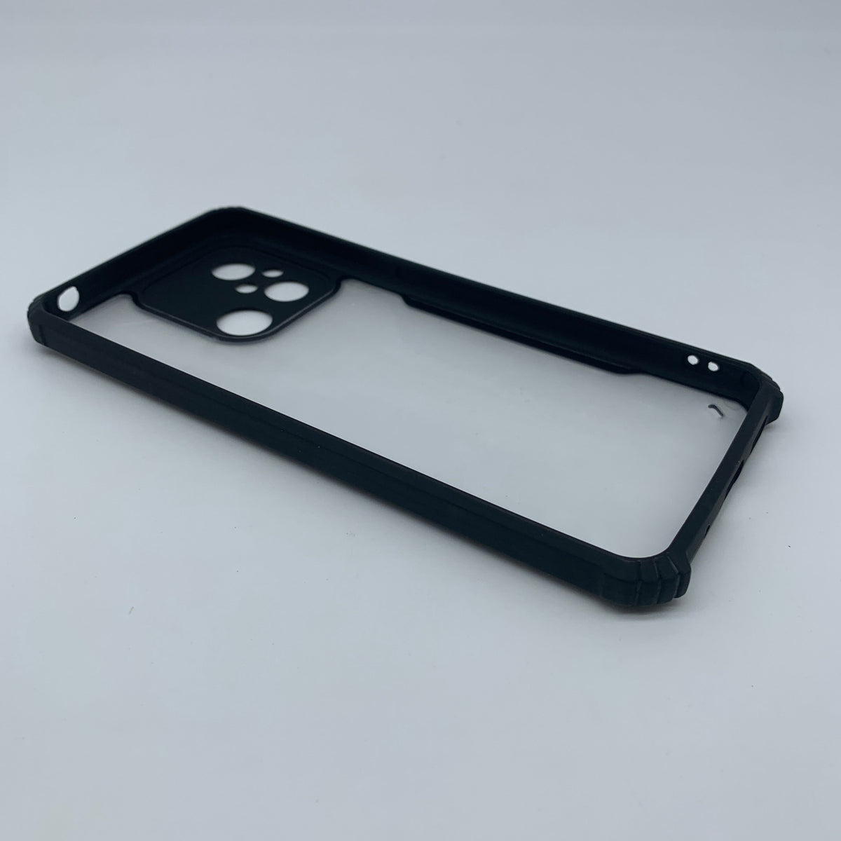 iPaky Redmi 12C Shockproof Matte Black Border Camera lens Protection back cover Case