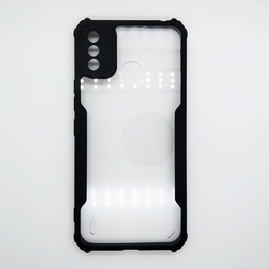 itel A48 case Matte Black Back Cover Soft Silicone TPU Bumper case