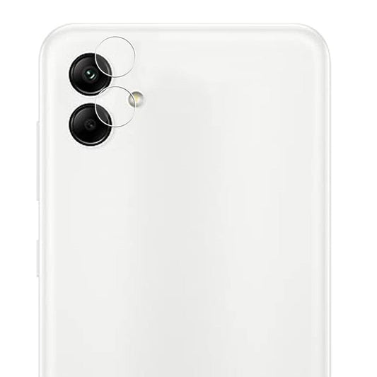 Combo Pack of Tempered Glass Screen Protector, Carbon Fiber Back Sticker, Camera lens Clear Glass Bundel for Samsung A04