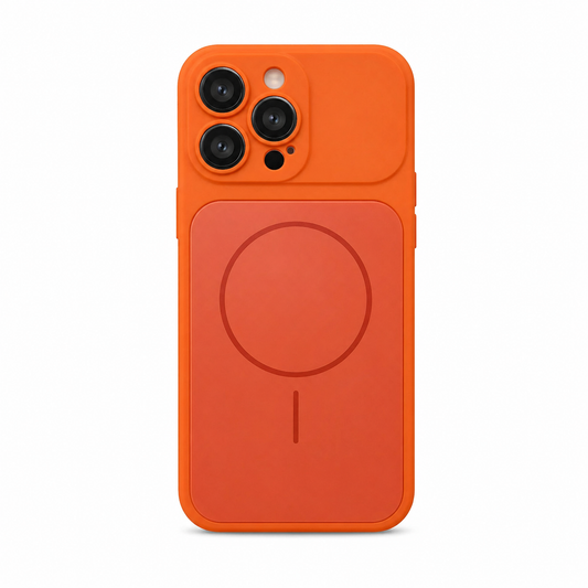 iPhone 13 Pro Max Orange Back Case - Slim Shockproof Protective Silicone Cover