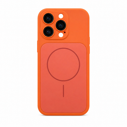 iPhone 14 Pro Max Case Orange - Slim Fit Protective Silicone Shockproof Back Cover