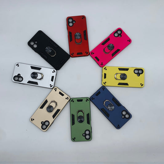Samsung A07 Shockproof Hard PC Case with Ring Holder