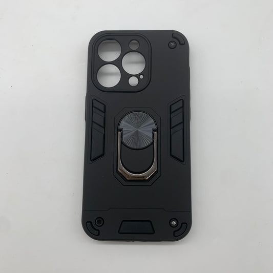 iPhone 15 Pro Hard PC Case with Ring Holder | Shockproof Slim Cover