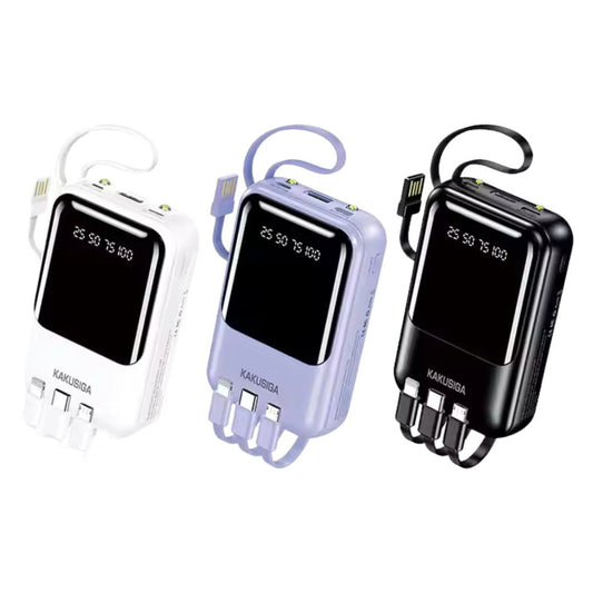 KAKUSIGA KSC-1095 4-in-1 Cable 10000mAh Power Bank Black