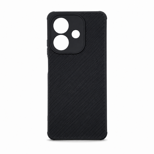 OPPO A3x Carbon Fiber texture Hard Rubber armour back cover shock-porof case