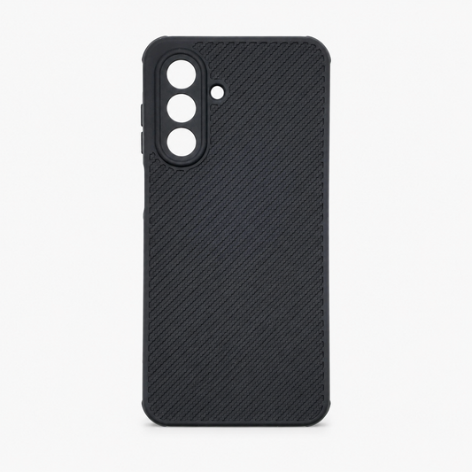 Samsung A17 Carbon Fiber texture Hard Rubber armour back cover shock-porof case