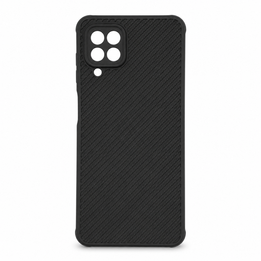 Samsung A22 Carbon Fiber texture Hard Rubber armour back cover shock-porof case