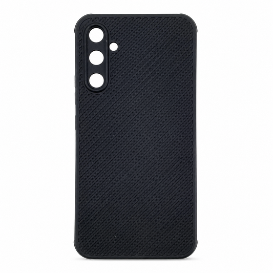 Samsung A34 Carbon Fiber texture Hard Rubber armour back cover shock-porof case