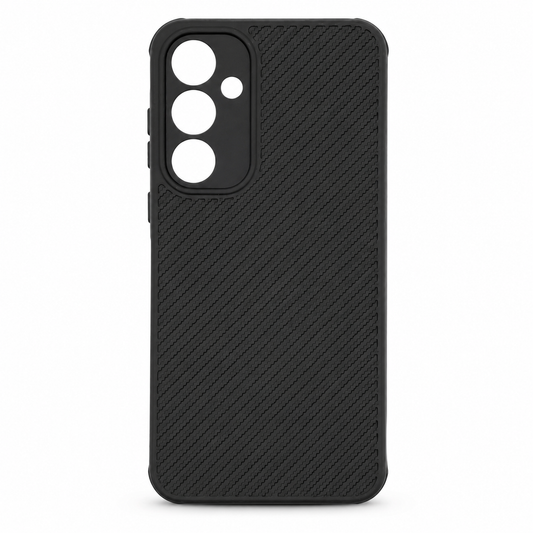 Samsung A35 Carbon Fiber texture Hard Rubber armour back cover shock-porof case