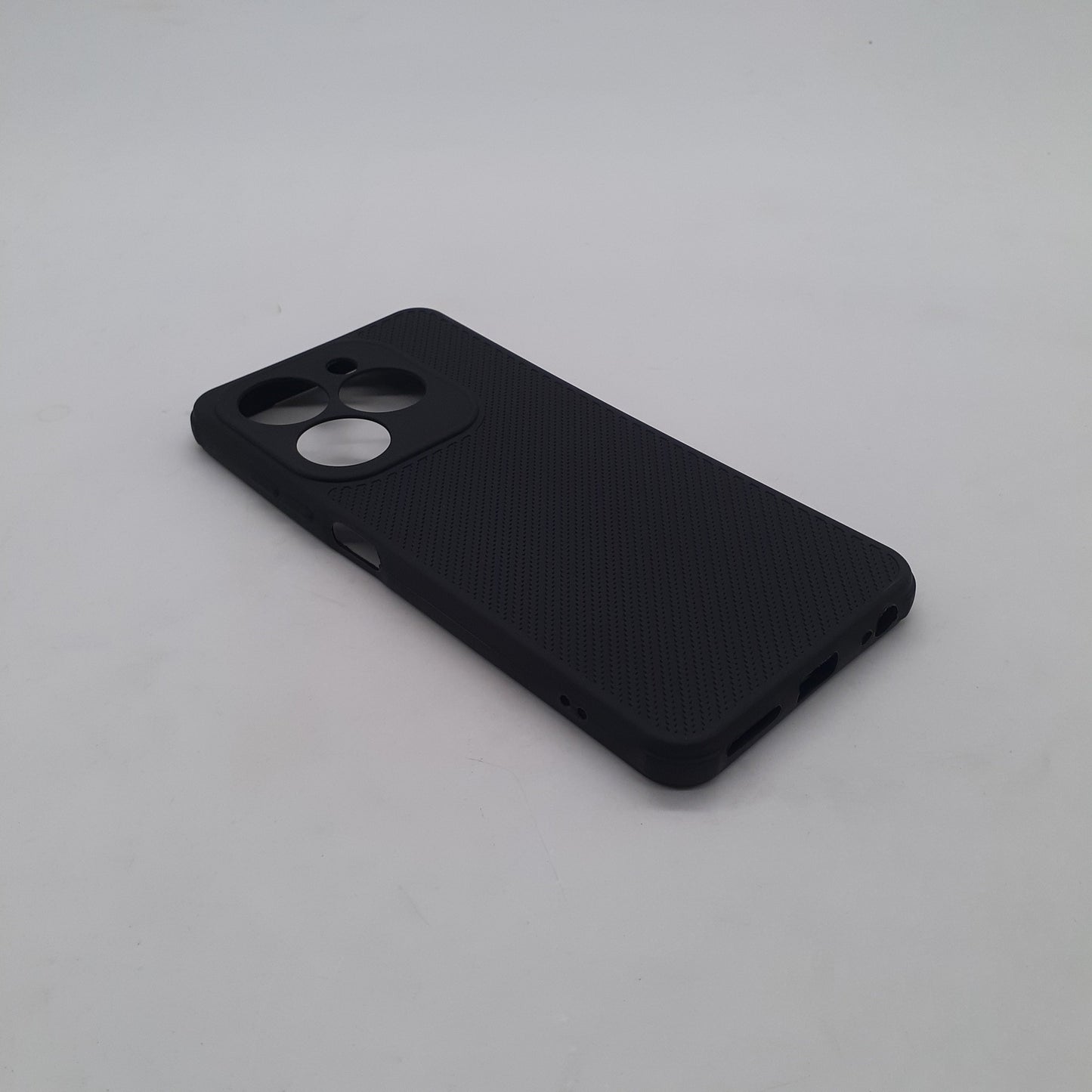 Tecno Spark 20 Carbon Fiber texture Hard Rubber armour back cover shock-porof case