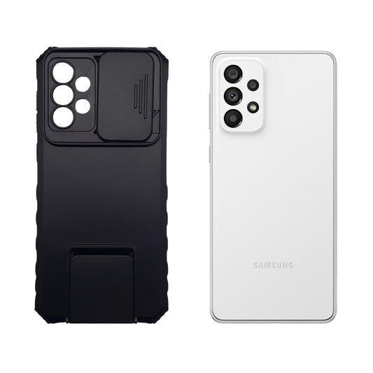Samsung A73 5G Case Hybrid Protective Hard TPU Ring Metal Stand Slide Camera Cover