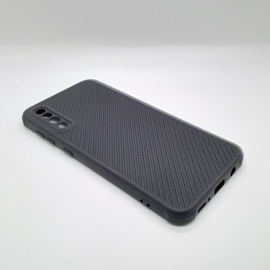 Samsung A50 Carbon Fiber texture Hard Rubber armour back cover shock-porof case